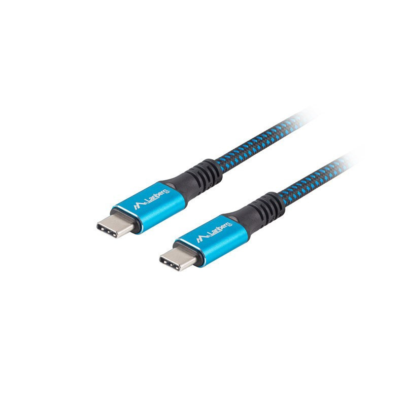 Lanberg CA-CMCM-45CU-0005-BK USB cable 0.5 m USB4 Gen 2x2 USB C Black, Blue