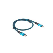 Lanberg CA-CMCM-45CU-0005-BK USB cable 0.5 m USB4 Gen 2x2 USB C Black, Blue