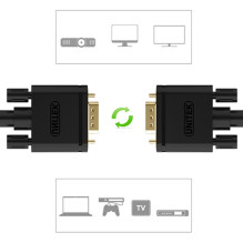 V7 juodas vaizdo kabelis VGA kištukas VGA kištukas 2m 6,6ft