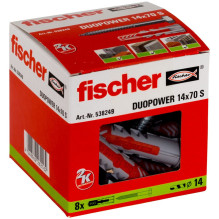 Fischer DuoPower 8 pc(s) Screw &amp; wall plug kit 70 mm