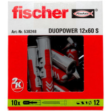 Fischer DuoPower 10 pc(s) Screw &amp; wall plug kit 60 mm