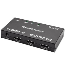 Qoltec 51796 Active HDMI Splitter 2 x HDMI 4K x 2K , 3.4Gb / s