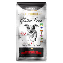 BIOFEED Euphoria Gluten Free Junior mini &amp; small Jautienos - sausas šunų maistas - 12kg