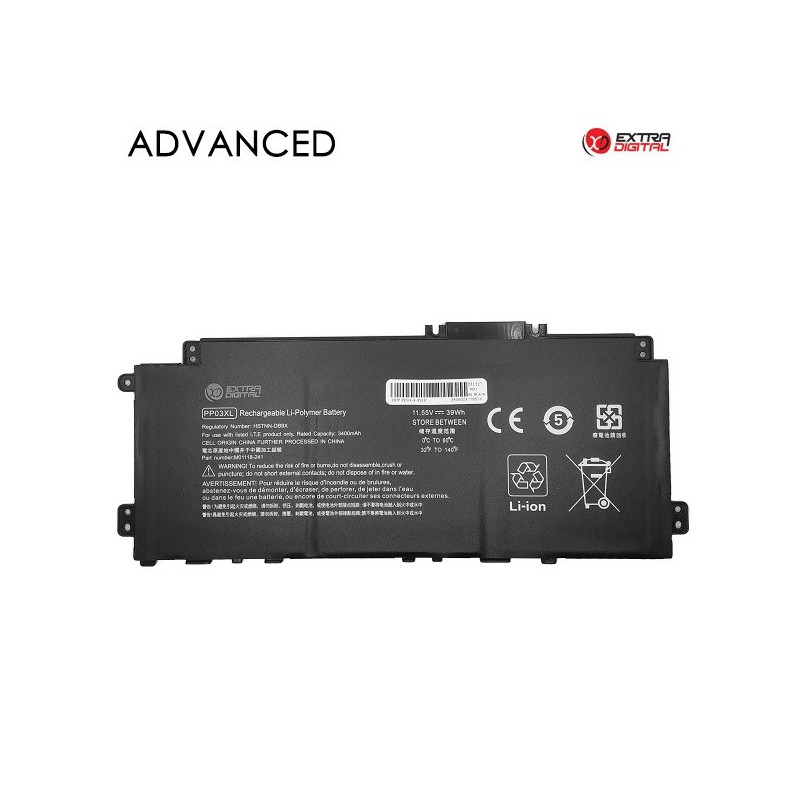 Notebook Battery HP PP03XL, 3400mAh, Extra Digital Advanced