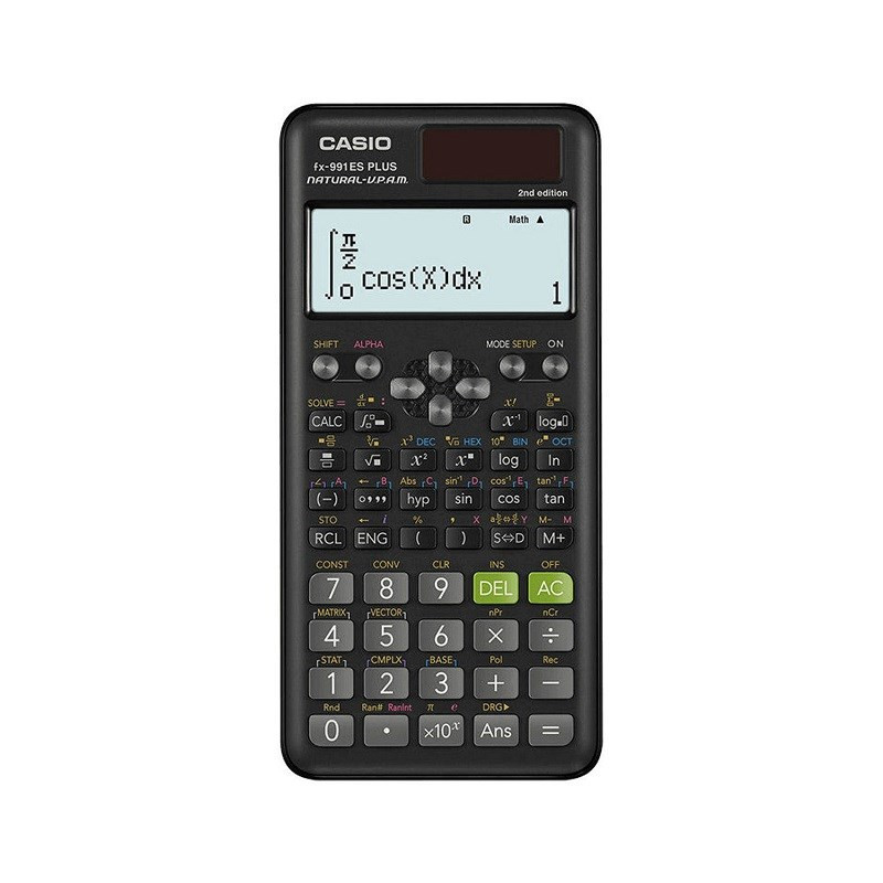 CASIO CALCULATOR SCIENTIFIC FX 991ES PLUS 2 BLACK, 12-DIGIT DISPLAY