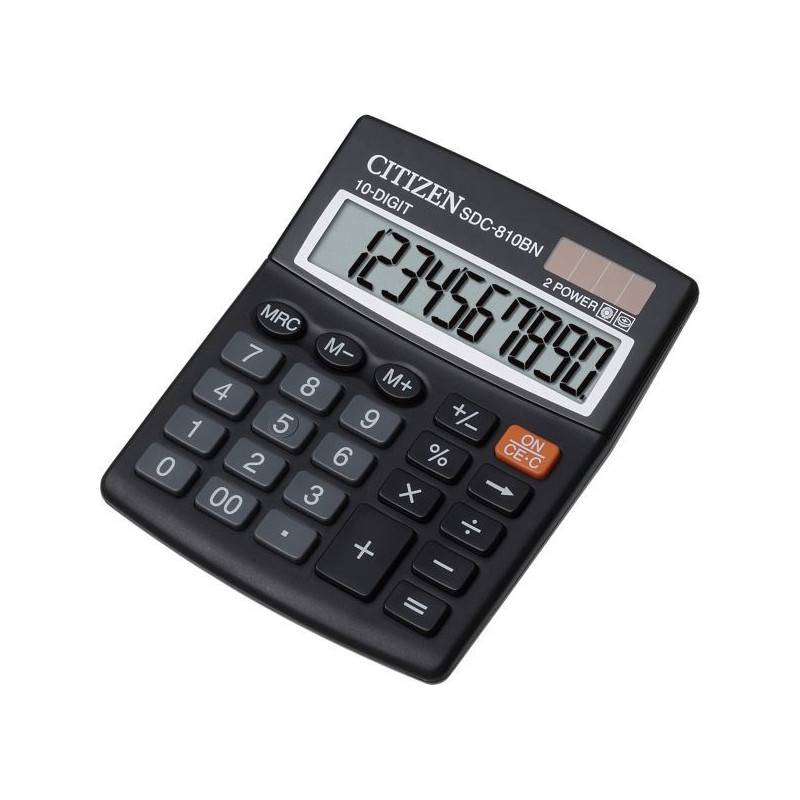 CITIZEN CALCULATOR OFFICE SDC-810NR, 10-DIGIT, 127X105MM, BLACK