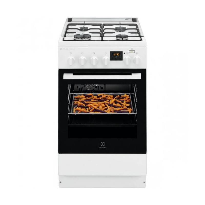 50cm wide white gas stove with multifunction oven Electrolux LKK560205W