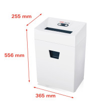 HSM Pure 320 paper shredder Particle-cut shredding 55 dB 3 cm White