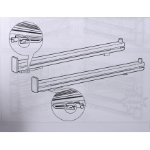 Telescopic slides 2 levels ELECTROLUX TR2LV