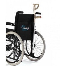 Ramentų laikiklis tvirtinamas prie invalido vežimėlio