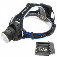 Esperanza EOT005 žibintuvėlis juodas, mėlynas LED žibintuvėlis su galvos juosta
