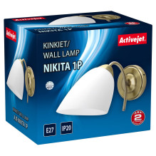 Classic single wall lamp Activejet NIKITA Patyna E27 for the living room