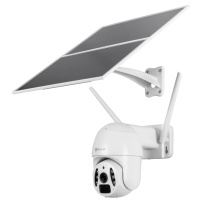 Tellur Smart WiFi Solar Camera P&amp;T 3MP, 2K UltraHD, PIR, 20W solar panel, white