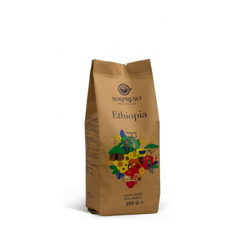 Kavos pupelės SORPRESO ETHIOPIA SIDAMO (250g)