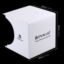 Fotostudija Puluz 20cm LED 1100 liumenų + šešėlių kilimėlis PU5137