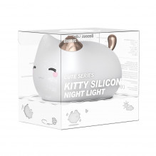 Baseus Cute series kitty silicone night light White