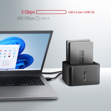 AXAGON ADSA-D25 USB 3.2 Gen 1 - 2x SATA 6G 2.5" SSD/ HDD CLONE DUAL MINI dock