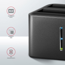 AXAGON ADSA-D25 USB 3.2 Gen 1 - 2x SATA 6G 2.5" SSD/ HDD CLONE DUAL MINI dock