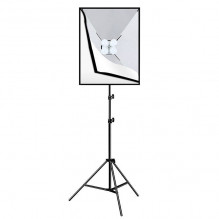 Studijos komplektas Puluz softbox 50x70cm, trikojis, LED lemputė 4 vnt PU5071EU