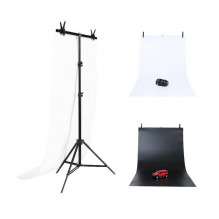 Fotostudijos fono palaikymas Puluz 70x200cm + Backdrops 2 vnt DCA0976