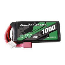 Gens ace 35C 1000mAh 2S1P 7.4V Airsoft Gun Lipo baterija su T kištuku