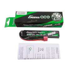 Gens ace G-Tech 25C 1000mAh 2S1P 7.4V Airsoft Gun Lipo baterija su T kištuku