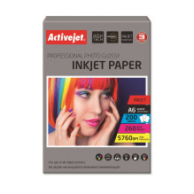 Activejet AP6-260GR200 photo paper for ink printers A6 200 pcs 10x15, perfect for printing a photo, a colorful memory