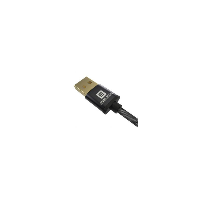 Evelatus Data cable Micro USB EDC02 dual side gold plated connectors Black