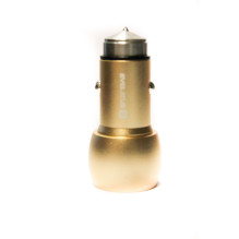 Evelatus - Car Charger ECC01 GOLD 2USB port 3.1A with stainless steel escape tool Gold