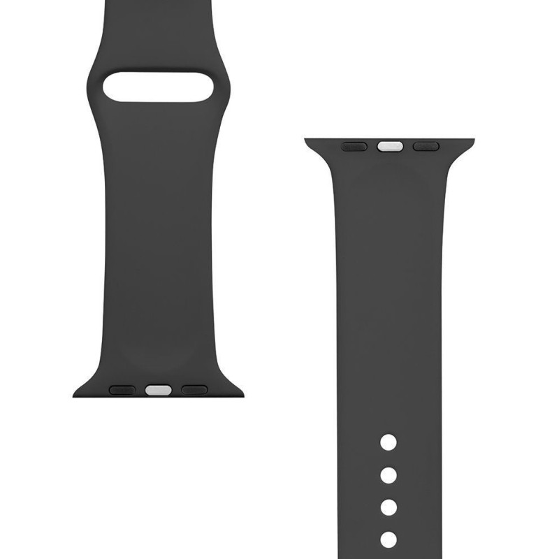 Tactical Apple Watch 42 / 44 / 45mm Silicone Strap Black