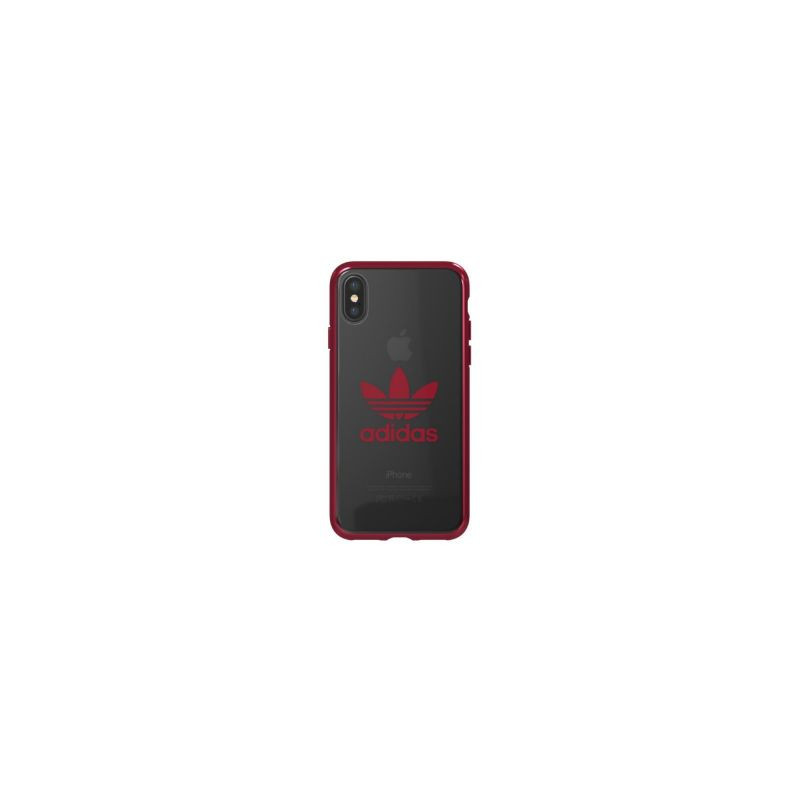 Adidas Apple iPhone X / Xs OR Clear Case Red