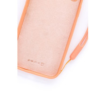 Evelatus Apple iPhone XR Soft Touch silikoninis dėklas su rožiniu dirželiu