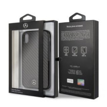 Mercedes-Benz Apple iPhone XR Hard Case Real Carbon Fiber Black