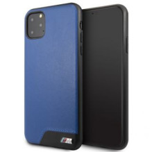 BMW Apple iPhone 11 Pro Max Hardcase Smooth PU Leather Blue