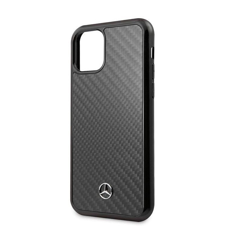 Mercedes-Benz Apple iPhone 11 Pro Max Hard Case Leather Carbon Fiber Black