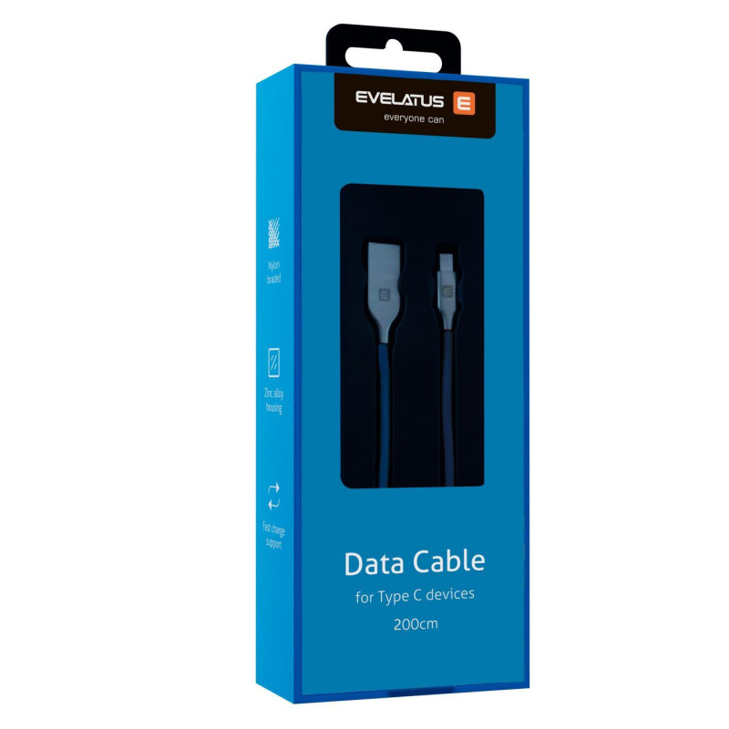 Evelatus - Data Cable for Type-C devices TPC06 2m Blue