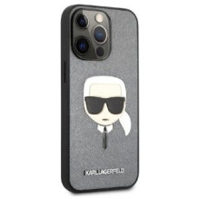 Karl Lagerfeld Apple iPhone 13 Pro Saffiano Karl Head Case Silver