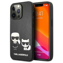 Karl Lagerfeld iPhone 13 Pro Max Karl&amp;Choupette PU Leather Case Black