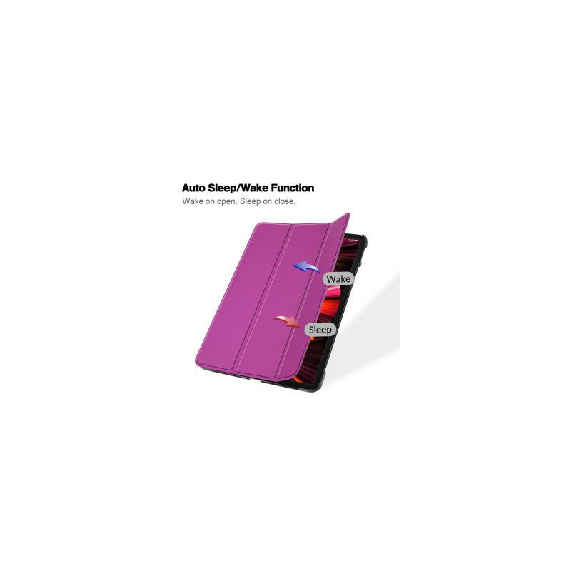 iLike IdeaTab M10 10.1 3rd Gen Tri-Fold Eco-Leather Stand Case Purple