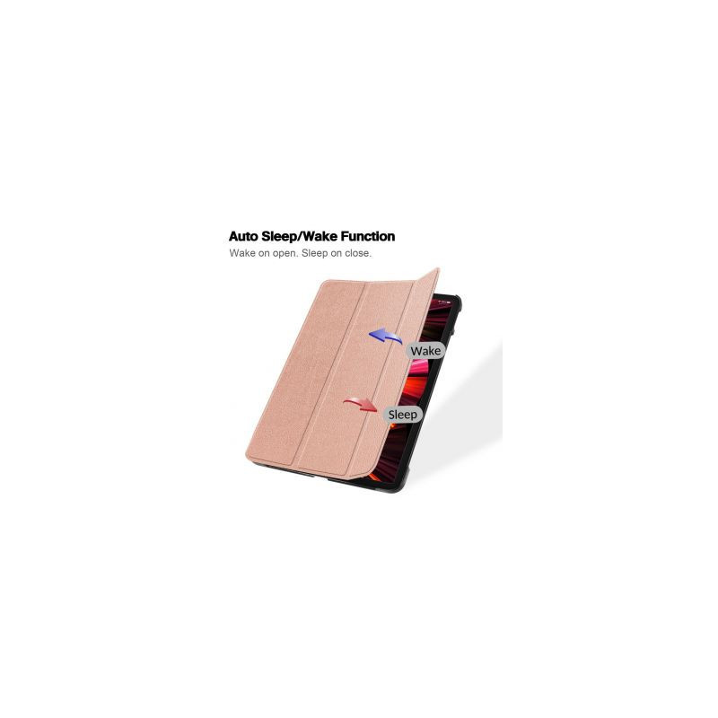iLike Redmi Pad 10.6 Tri-Fold Eco-Leather Stand Case Rose Gold