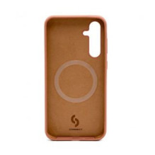 Connect Samsung Galaxy S23 FE Premium Quality Magnetic Soft Touch Silicone Case Saddle Brown