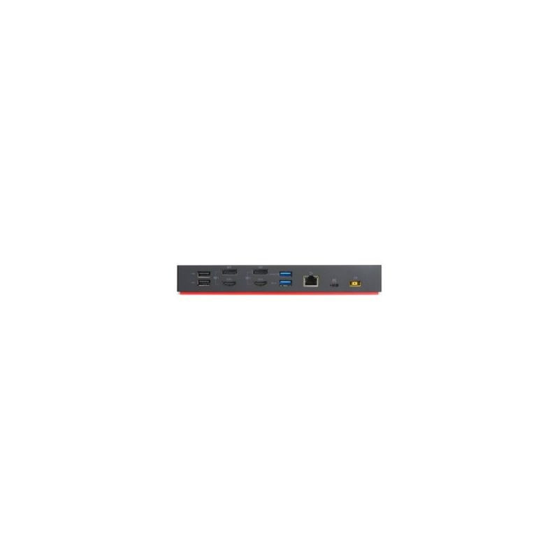 Lenovo ThinkPad hibridinis USB A / C dokas 2xDisplayPort, 2xHDMI, 2x3840x2160-60Hz, 1Gbit LAN, 1xUSB-C priekis 5xUSB-A 2