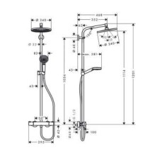 HANSGROHE Hansgrohe Crometta S Showerpipe 240 1jet with thermostat 27267000
