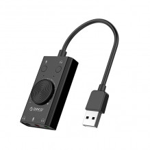 Orico daugiafunkcė USB 2.0 išorinė garso plokštė, 10 cm