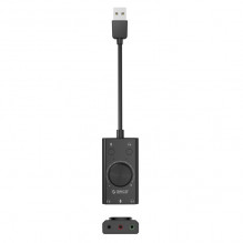 Orico daugiafunkcė USB 2.0 išorinė garso plokštė, 10 cm