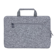 RIVACASE Anvik 13.3&quot; Laptop sleeve, light grey, with handle, waterproof material, plush interior, back pocket for s