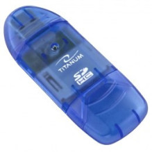 TITANUM TA101B kortelių skaitytuvas Blue USB 2.0