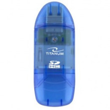 TITANUM TA101B kortelių skaitytuvas Blue USB 2.0