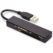 Ednet 85241 kortelių skaitytuvas USB 2.0 Black