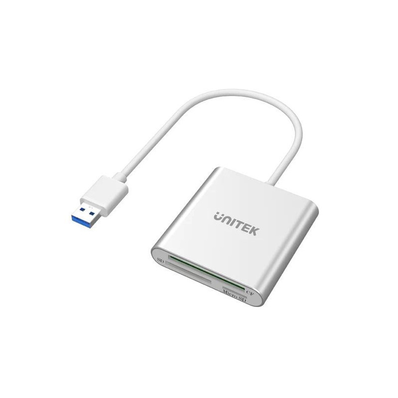 UNITEK Y-9313 kortelių skaitytuvas USB 3.2 Gen 1 (3.1 Gen 1) Sidabras